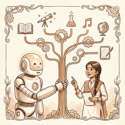 AI adapting learning path for student